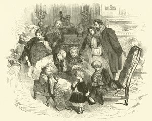 Scener av parisisk liv: foreldrenes nyttårsdag (gravering)