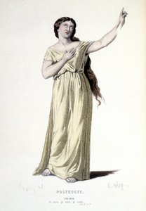 Karakteren til Pauline i tragedien Polyeucte martyr - Full Theatre: (Samling av skuespill av Corneille) tegning av Geffroy, gravering av L. Wolff - red. Laplace, Sanchez et Cie, Paris 1884