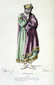 Karakteren til Phocas i tragedien Heraclius - Full Theatre: (Samling av skuespill av Corneille) tegning av Geffroy, gravering av Delanoix - red. Laplace, Sanchez et Cie, Paris 1884 av Edmond Aime Florentin Geffroy