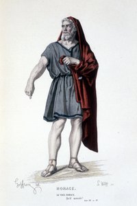 Karakteren til den gamle Horace i tragedien Horace - Full Theatre: (Samling av skuespill av Corneille) tegning av Geffroy, gravering av L. Wolff - red. Laplace, Sanchez et Cie, Paris 1884