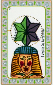 tarot av magus Belline tegnet av Edmond Billaudot c. 1845 og gitt til klarsynte Belline for ny utgivelse: kort av kvinnens stjerne av Edmond Billaudot