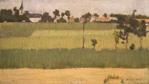 Utkanten av en landsby, ca. 1880. av Edmond François Aman Jean