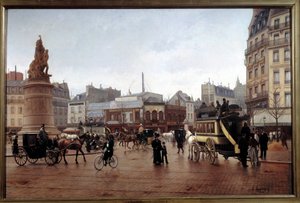 Utsikt over Place Clichy i 1896 Maleri av Edmond Grandjean (1844-1908) 1896 Søn. 0,85x1,3 m Paris, Musee Carnavalet