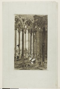 Galleriet i Notre-Dame, Paris av Edmond Gosselin
