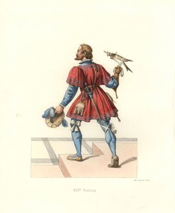 Falconer til Francis I av Edmond Lechevallier Chevignard