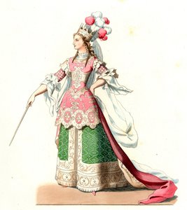 Fransk kvinne i ballettdansedrakt av Edmond Lechevallier Chevignard