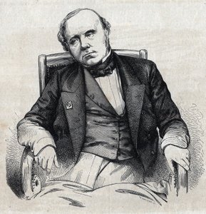 Portrett av Augustin Thierry (1795-1856), fransk historiker. Gravering av Chevignard i "" Le Magasin Picturesque"" av Edmond Lechevallier Chevignard