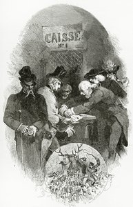 Emargement - illustrasjon fra Napoléon le Petit, 1800-tallet (bw gravering) av Edmond Morin