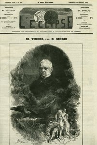 Portrett av Adolphe Thiers (1797–1877), fransk politiker. Omslag i "" L