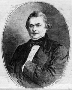 Portrett av Claude Alphonse Delangle (1797-1869), fransk sorenskriver og politiker. Gravering av Morin i ""The Illustrous World"" nr. 63 av 26. juni 1858. av Edmond Morin