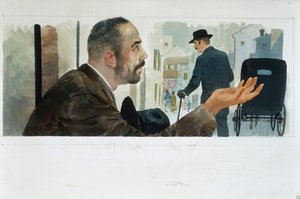 Den lille vedetten av Lombardia, fra hjertet, av Edmondo De Amicis, tegning av Edmondo de Amicis