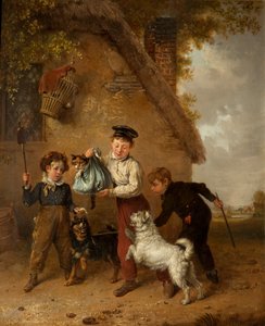 Mischief (olje på panel)