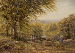 Kullbrennerne nær Weybridge, Surrey, 1870 (wc og kroppsfarge på papir)