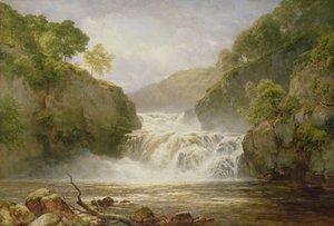 Fosser i elven Clyde, Corrie Lynn, Skottland av Edmund Gill