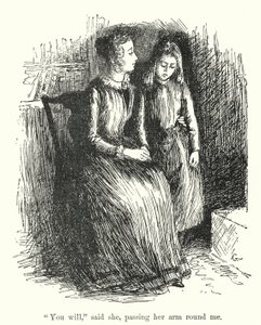 Illustrasjon for Jane Eyre av Charlotte Bronte (litho) av Edmund Henry Garrett