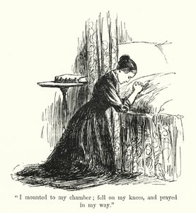 Illustrasjon for Jane Eyre av Charlotte Bronte (litho)