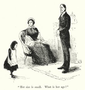 Illustrasjon for Jane Eyre av Charlotte Bronte (litho)
