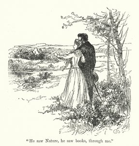 Illustrasjon for Jane Eyre av Charlotte Bronte (litho)