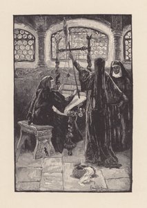 Illustrasjon til Agnes#39; aften av John Keats (lito)