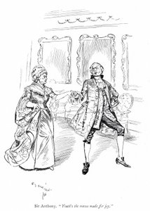 Illustrasjon for Sheridans The Rivals (gravering)