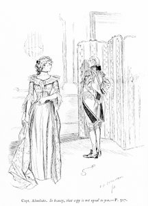 Illustrasjon for Sheridans The Rivals (gravering) av Edmund Joseph (after) Sullivan