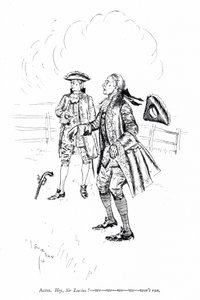Illustrasjon for Sheridans The Rivals (gravering) av Edmund Joseph (after) Sullivan