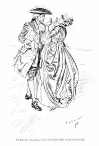 Illustrasjon for Sheridans The Rivals (gravering)