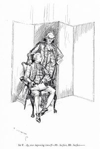 Illustrasjon for Sheridans The School for Scandal (gravering) av Edmund Joseph (after) Sullivan
