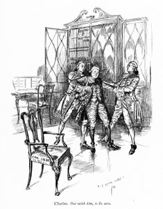 Illustrasjon for Sheridans The School for Scandal (gravering) av Edmund Joseph (after) Sullivan