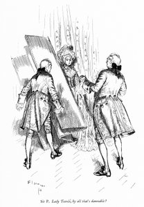 Illustrasjon for Sheridans The School for Scandal (gravering) av Edmund Joseph (after) Sullivan