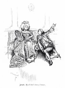 Illustrasjon for Sheridans The School for Scandal (gravering) av Edmund Joseph (after) Sullivan