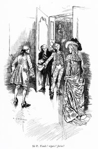 Illustrasjon for Sheridans The School for Scandal (gravering)