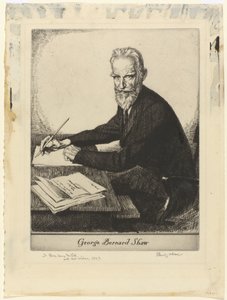 Portrett av George Bernard Shaw George Bernard Shaw (tittel på objekt) av Edmund Joseph Sullivan (signed by artist)