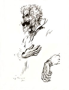 Don Quixote. Pen Sketch from Line: An Art Study, 1923 av Edmund Joseph Sullivan