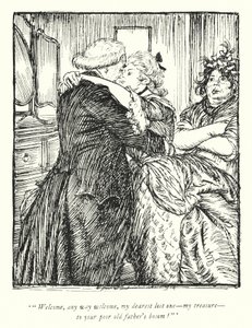 Illustrasjon for The Vicar of Wakefield av Oliver Goldsmith (litho) av Edmund Joseph Sullivan