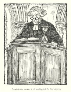 Illustrasjon for The Vicar of Wakefield av Oliver Goldsmith (litho) av Edmund Joseph Sullivan