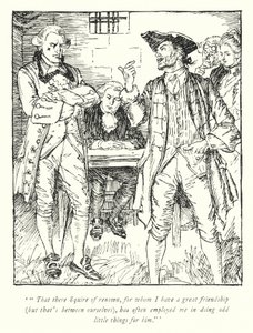 Illustrasjon for The Vicar of Wakefield av Oliver Goldsmith (litho) av Edmund Joseph Sullivan