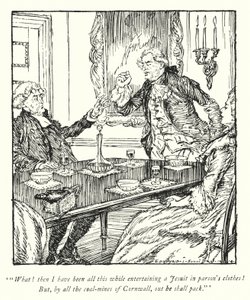 Illustrasjon for The Vicar of Wakefield av Oliver Goldsmith (litho) av Edmund Joseph Sullivan
