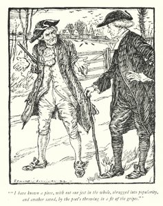 Illustrasjon for The Vicar of Wakefield av Oliver Goldsmith (litho) av Edmund Joseph Sullivan