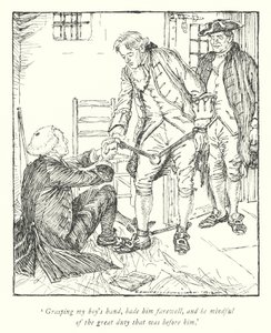 Illustrasjon for The Vicar of Wakefield av Oliver Goldsmith (litho) av Edmund Joseph Sullivan