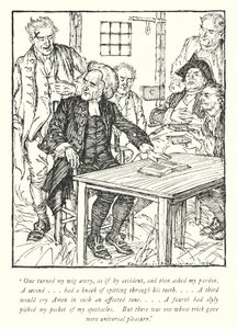 Illustrasjon for The Vicar of Wakefield av Oliver Goldsmith (litho) av Edmund Joseph Sullivan