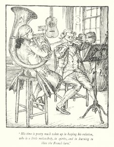 Illustrasjon for The Vicar of Wakefield av Oliver Goldsmith (litho) av Edmund Joseph Sullivan