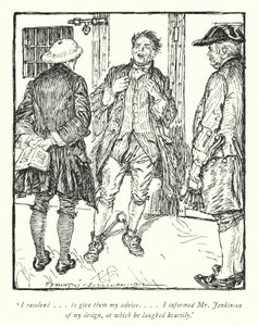 Illustrasjon for The Vicar of Wakefield av Oliver Goldsmith (litho) av Edmund Joseph Sullivan