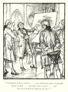 Illustrasjon for The Vicar of Wakefield av Oliver Goldsmith (litho) av Edmund Joseph Sullivan