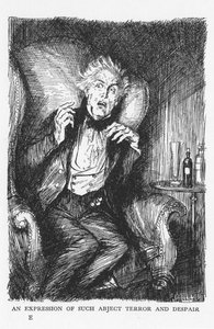 Scene fra The Strange Case of Dr Jekyll and Mr Hyde av Robert Louis Stevenson, 1927 av Edmund Joseph Sullivan