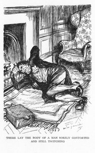 Scene fra The Strange Case of Dr Jekyll and Mr Hyde av Robert Louis Stevenson, 1927 av Edmund Joseph Sullivan