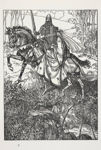Sir Launcelot og dronning Guinevere, illustrasjon fra 