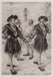 The Comedy of Errors, Act V, Sc I (litho) av Edmund Joseph Sullivan
