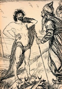 Den lykkelige mannen funnet, 1918, 1918 av Edmund Joseph Sullivan