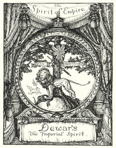 The Spirit of Empire, tegning for en annonse for Dewar's Scotch whisky (litho) av Edmund Joseph Sullivan